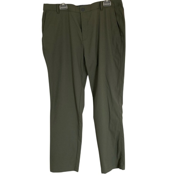 Puma Men's Pants Size 38x32 Green Golf Flat Front Chino Stretch Trouser Outdoors - Picture 1 of 12